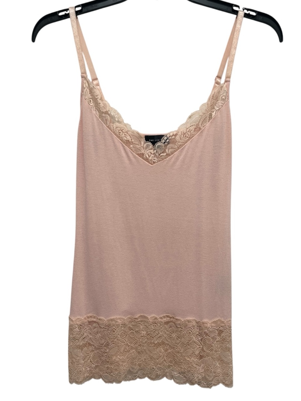 The Limited Y2K Lace Trim Slip Camisole in Blush Pink Size Small